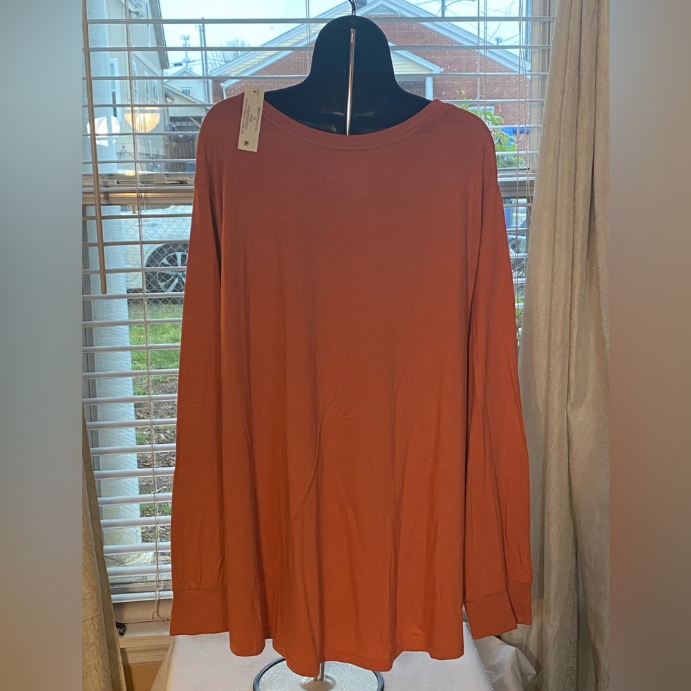 NWT Terra and Sky pink long sleeve tshirt, size 5X